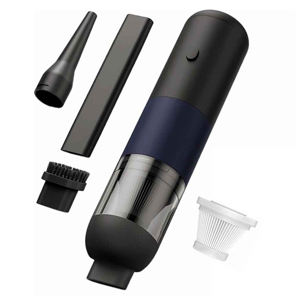 4000PA Strong Suction Wireless Car Vacuum Cleaner Low Noise Handheld Portable Dust Buster - Black