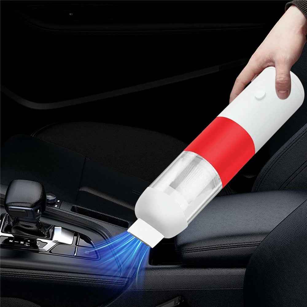 4000PA Strong Suction Wireless Car Vacuum Cleaner Low Noise Handheld Portable Dust Buster - Black