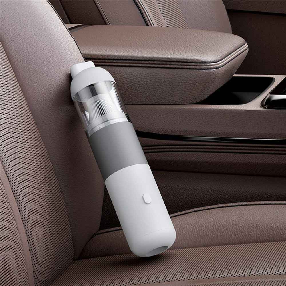 4000PA Strong Suction Wireless Car Vacuum Cleaner Low Noise Handheld Portable Dust Buster - Grey