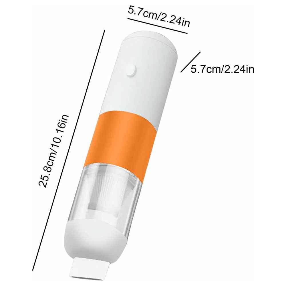 4000PA Strong Suction Wireless Car Vacuum Cleaner Low Noise Handheld Portable Dust Buster - Orange