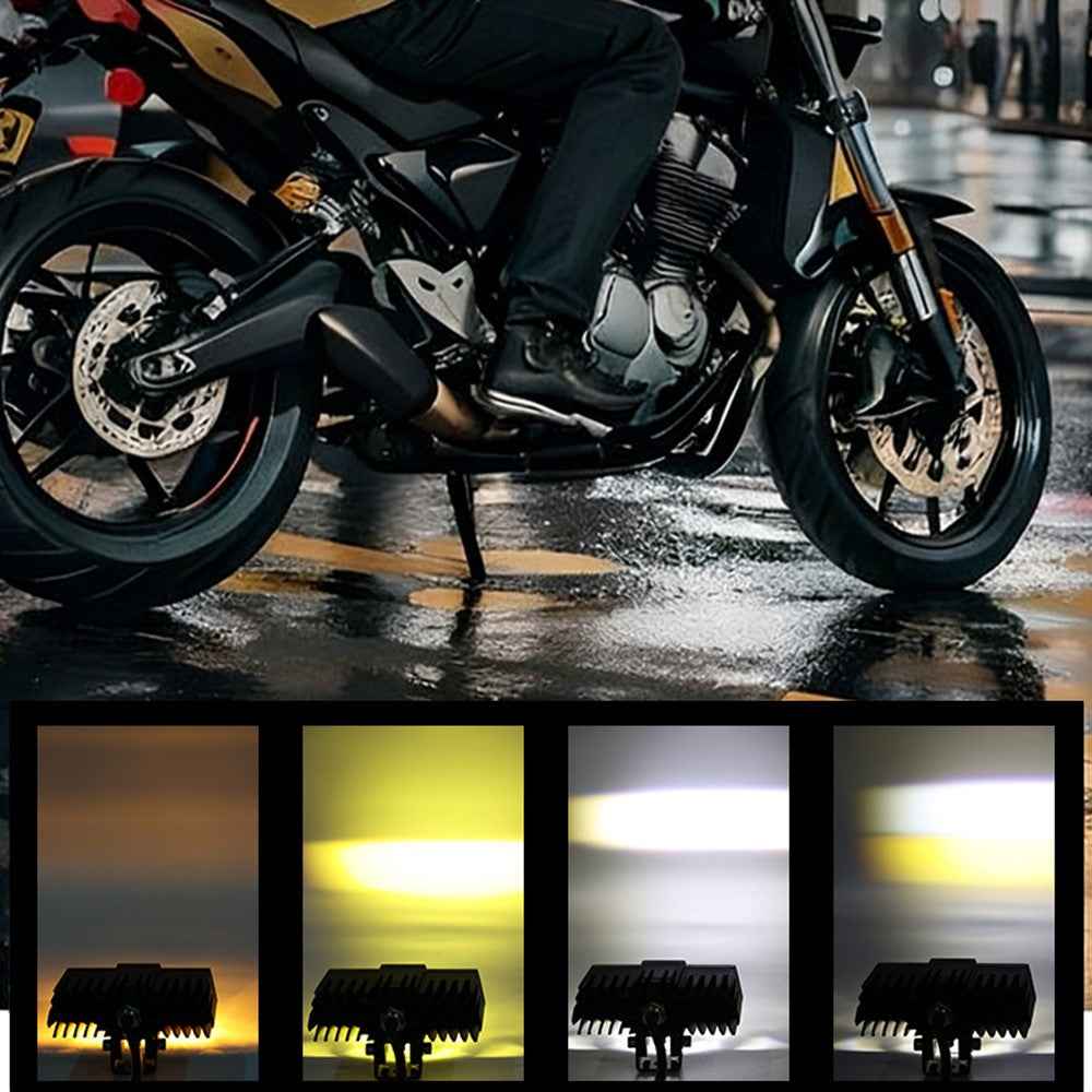45W LED Headlight Spotlight with DRL for Car / Motorcycle Yellow White LED Light IP67 Waterproof