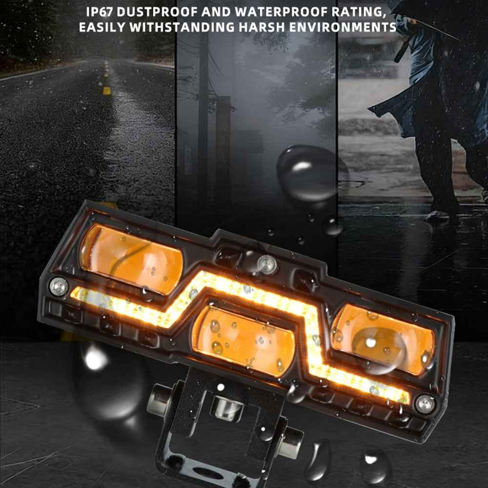 45W LED Headlight Spotlight with DRL for Car / Motorcycle Yellow White LED Light IP67 Waterproof