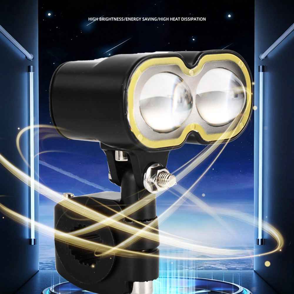 40W LED Headlight Spotlight for Car / Motorcycle Yellow / White Light Lamp with Halo Ring