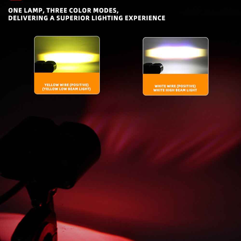 40W LED Headlight Spotlight for Car / Motorcycle Yellow / White Light Lamp with Halo Ring