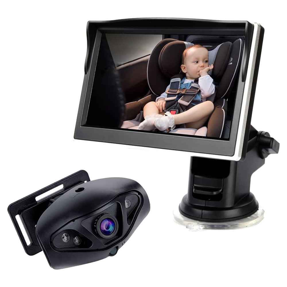 5 Inch IPS Screen HD 800 x 480 Car Baby Monitor Wide Angle Night Vision AHD 1080P Camera