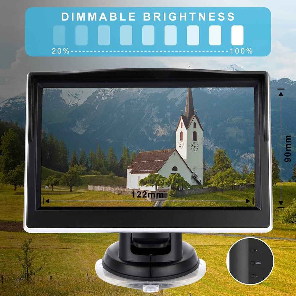 5 Inch IPS Screen HD 800 x 480 Car Baby Monitor Wide Angle Night Vision AHD 1080P Camera