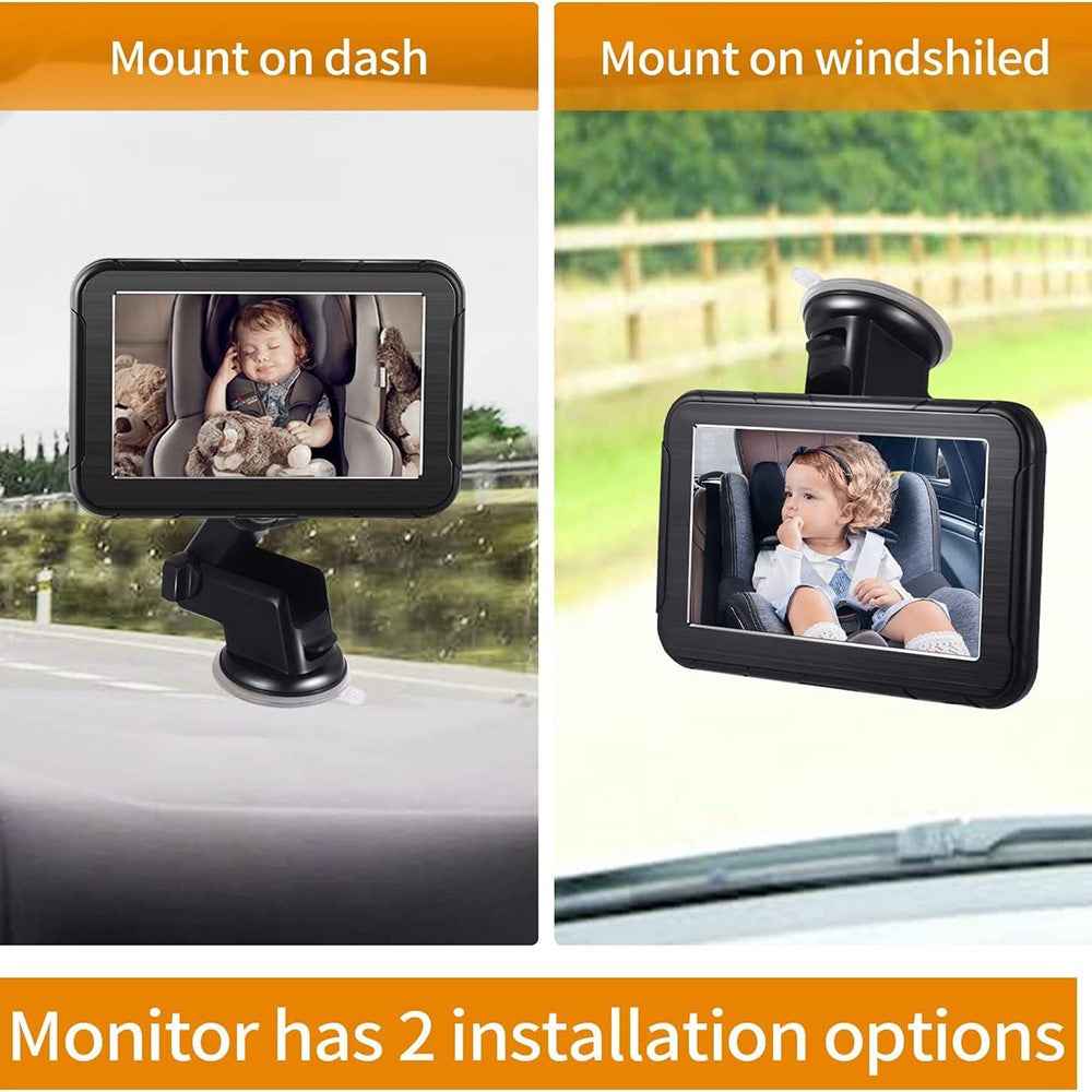 5 Inch IPS Screen HD 800 x 480 Car Baby Monitor Wide Angle Night Vision AHD 1080P Camera