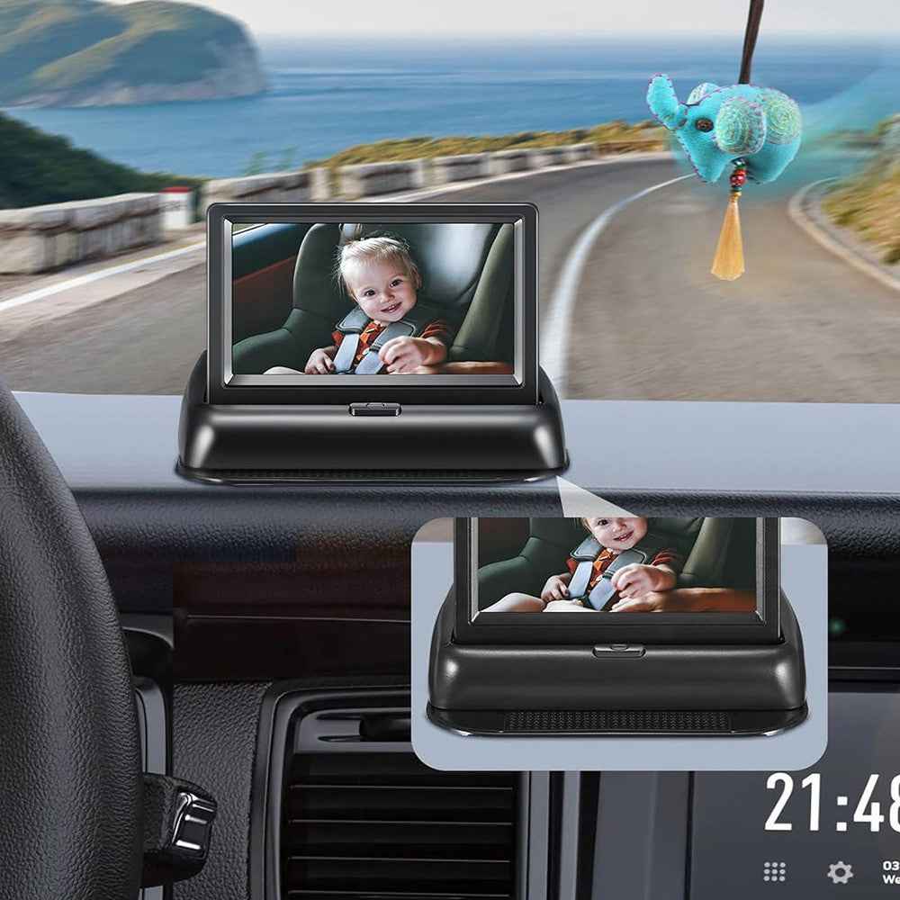 4.3 Inch Screen HD 1080P Baby Car Rear View Monitor Infrared Night Vision 150 Degree Wide Angle Camera