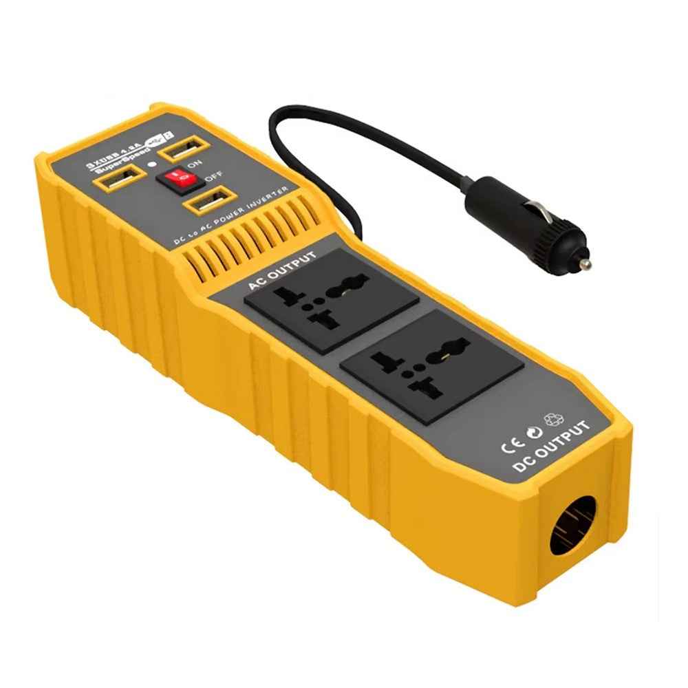 12V DC to 220V AC 400W Car Power Inverter Portable 3 USB Ports + 2 AC Outlets Converter