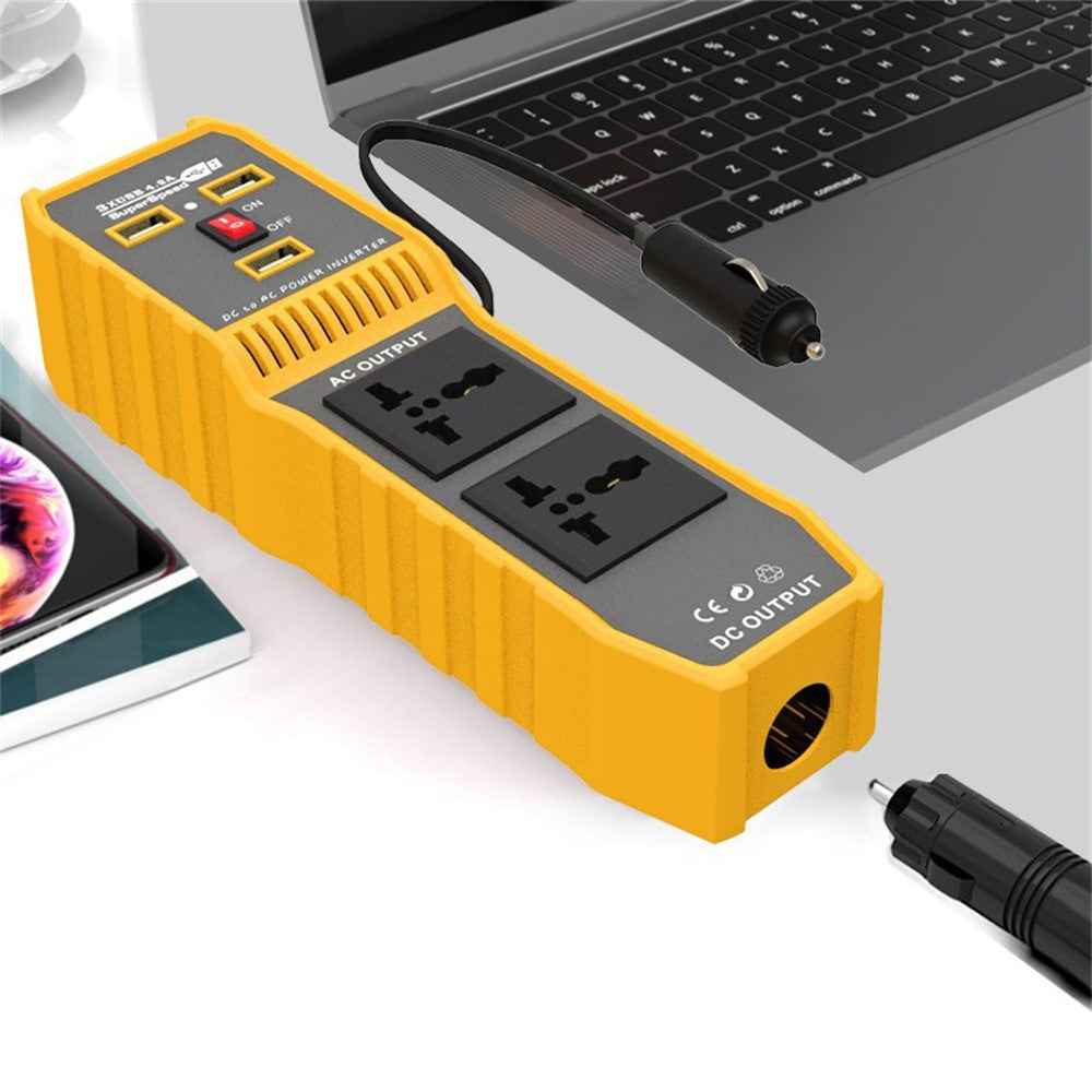 12V DC to 220V AC 400W Car Power Inverter Portable 3 USB Ports + 2 AC Outlets Converter