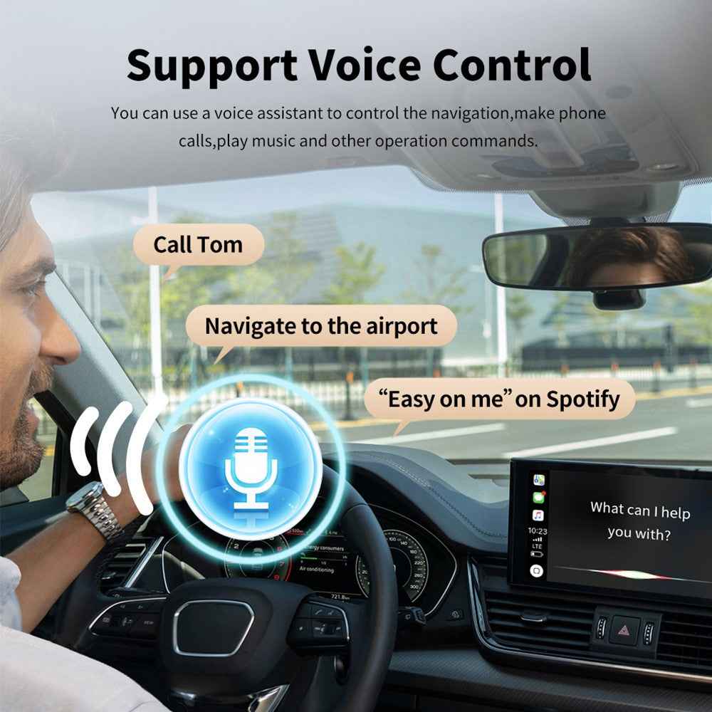 M25 2 in 1 For CarPlay  /  Android Auto Wired to Wireless Car Adapter Bluetooth-compatible 5.4 AI Box USB Dongle