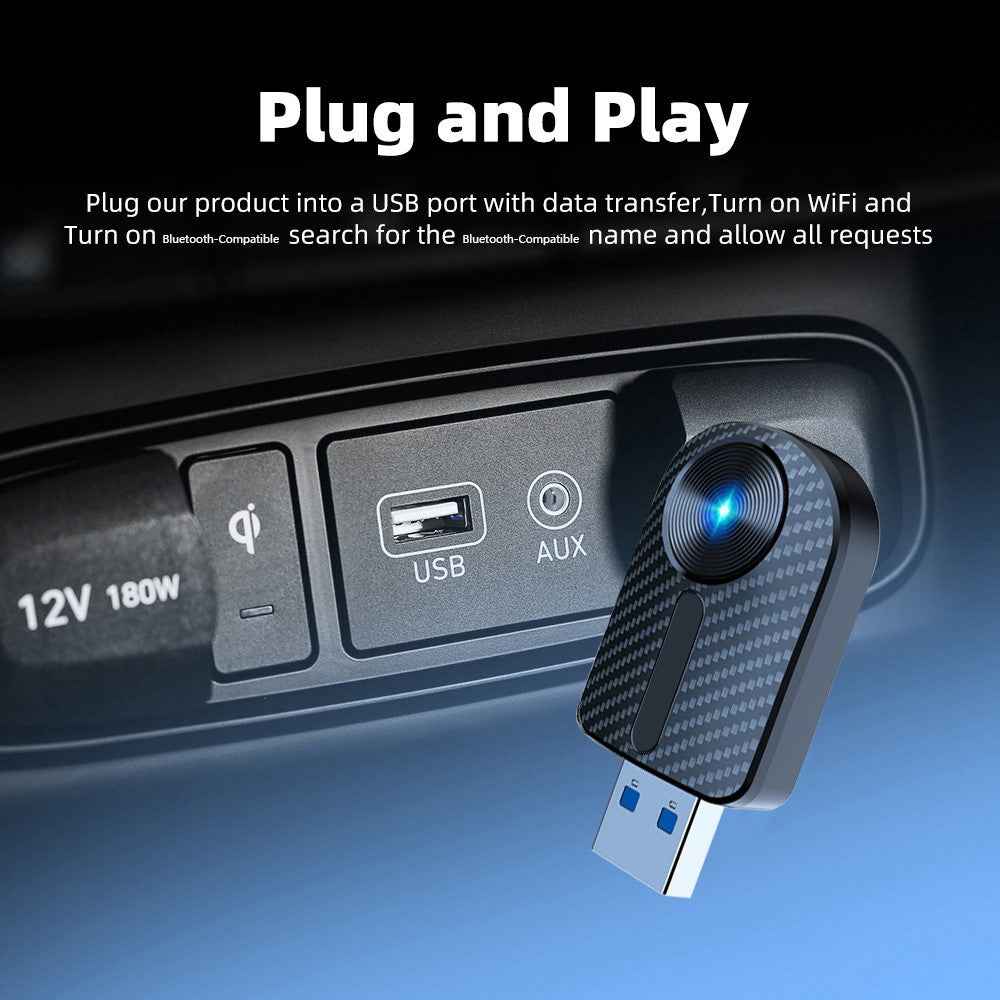 M27 2 in 1 Plug and Play USB AI Box for CarPlay  /  Android Auto Wired to Wireless Car Adapter