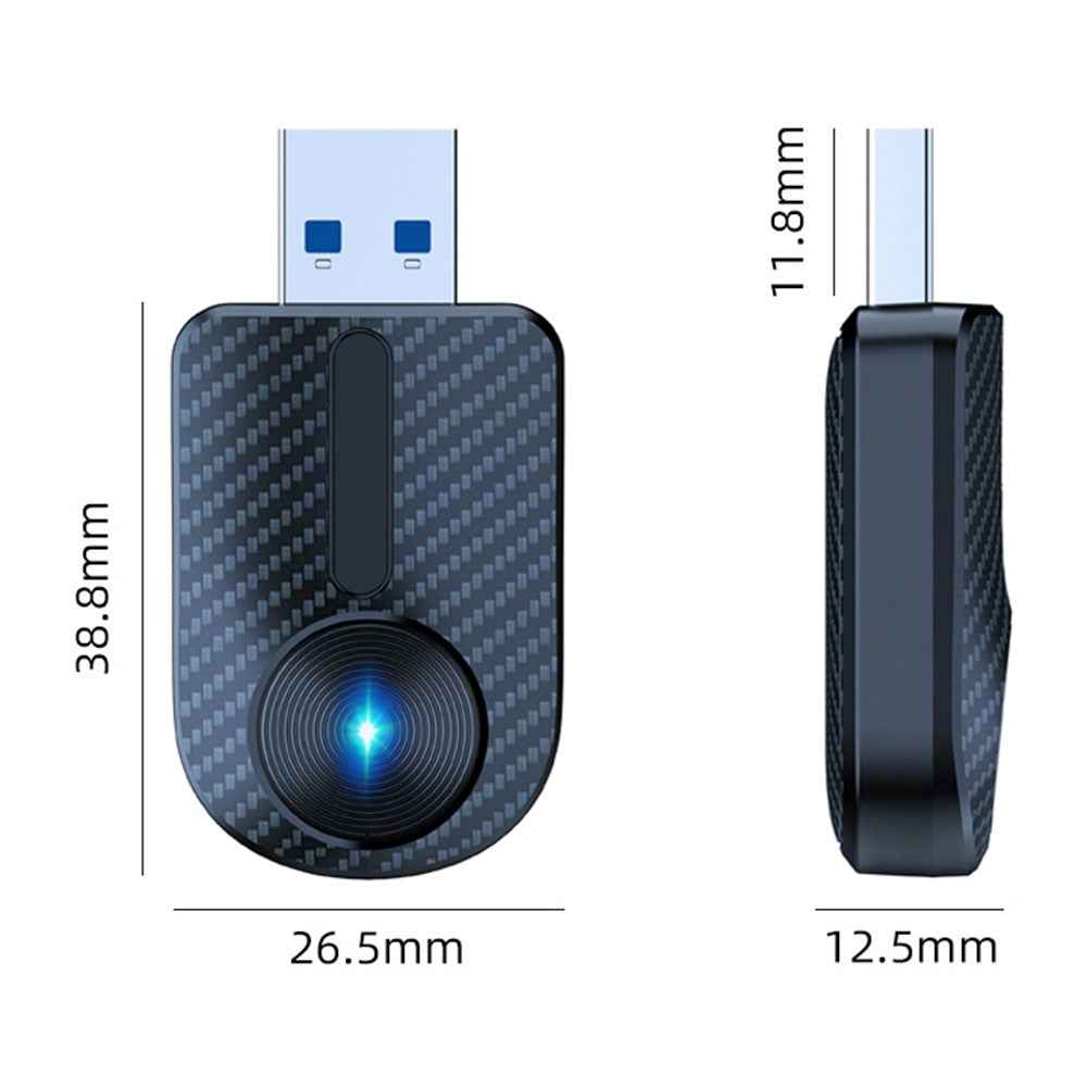 M27 2 in 1 Plug and Play USB AI Box for CarPlay  /  Android Auto Wired to Wireless Car Adapter