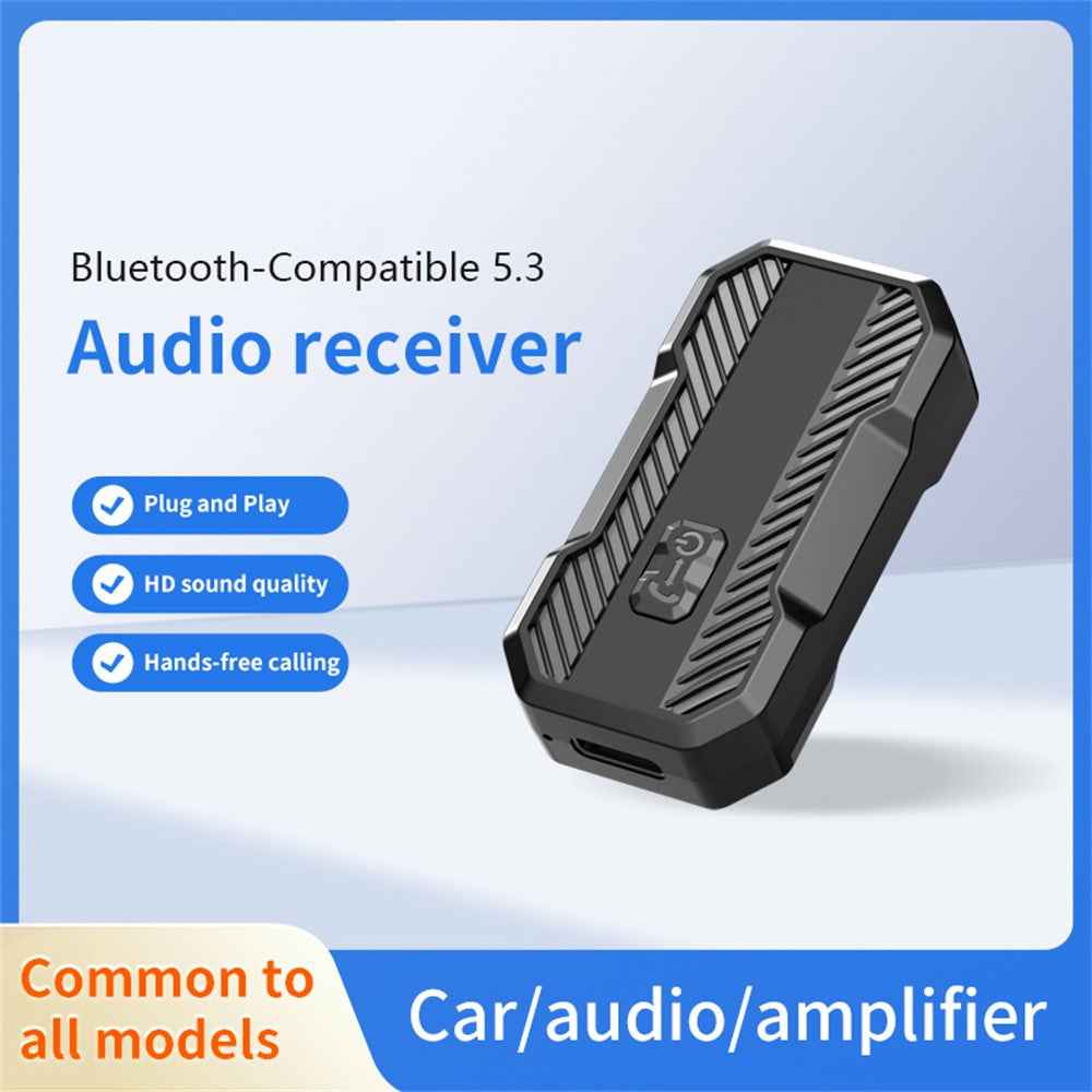 W23 Car Audio Receiver Adapter Bluetooth-Compatible 5.3 Hands-Free AUX Wireless Transmitter