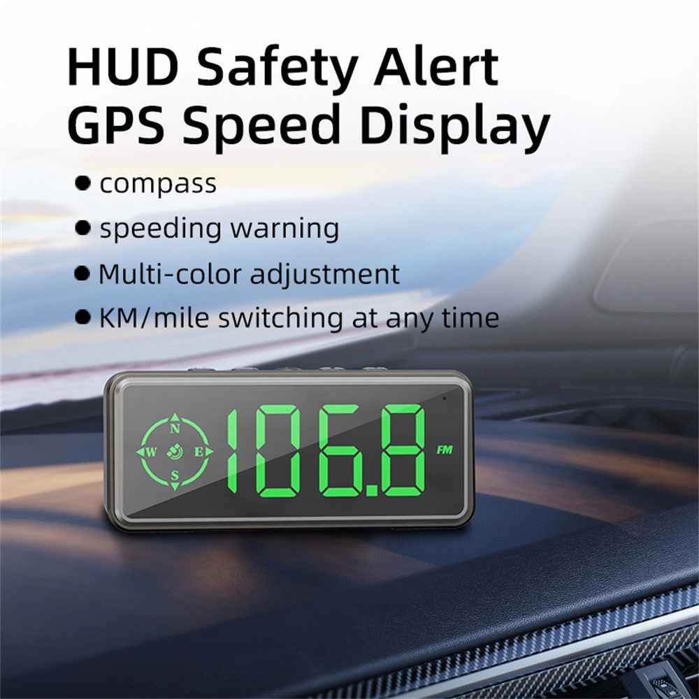 C79 Multifunctional HUD GPS Speedometer Display HD Overspeed Head-Up Warning Device for Vehicle
