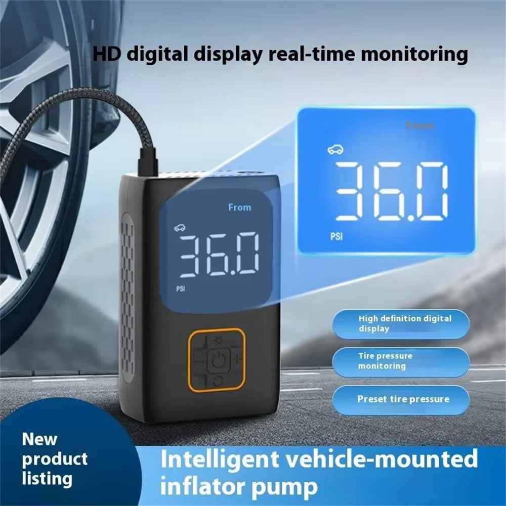 7.4V Car Tire Inflator 150 PSI Max Digital Display Portable Wireless Air Pump with LED Light