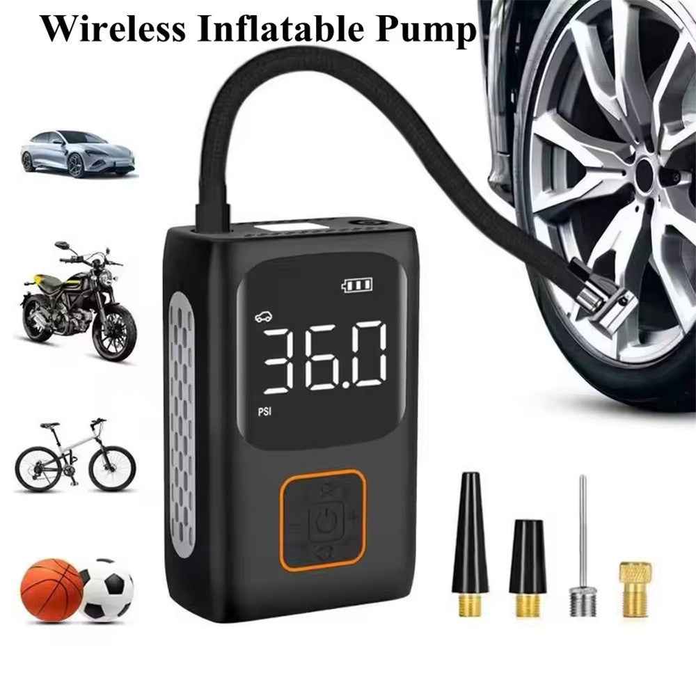 7.4V Car Tire Inflator 150 PSI Max Digital Display Portable Wireless Air Pump with LED Light