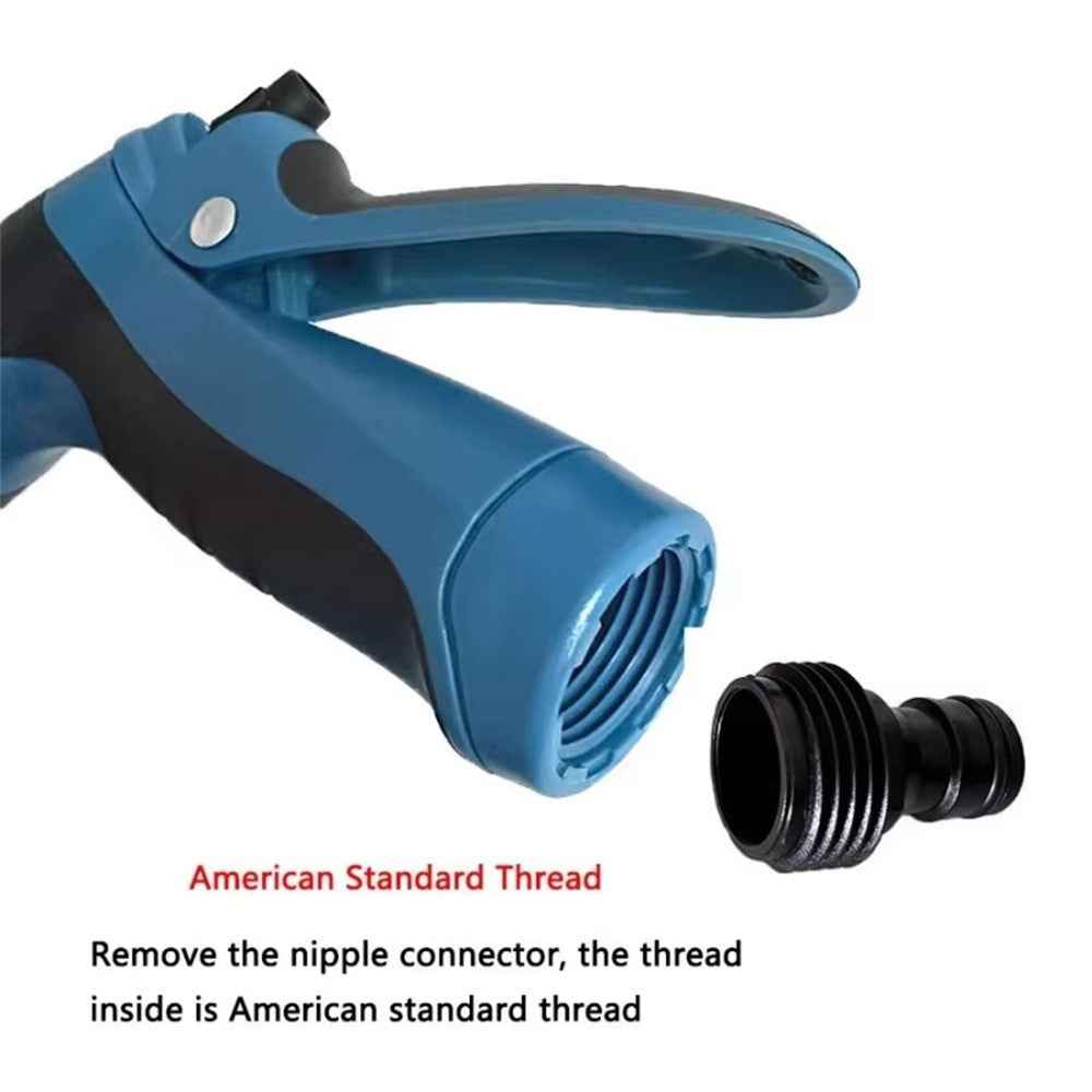 T8 Extended Pole High Pressure Handheld Water Gun for Car Wash Foam Sprayer Cleaning Tool - Grey