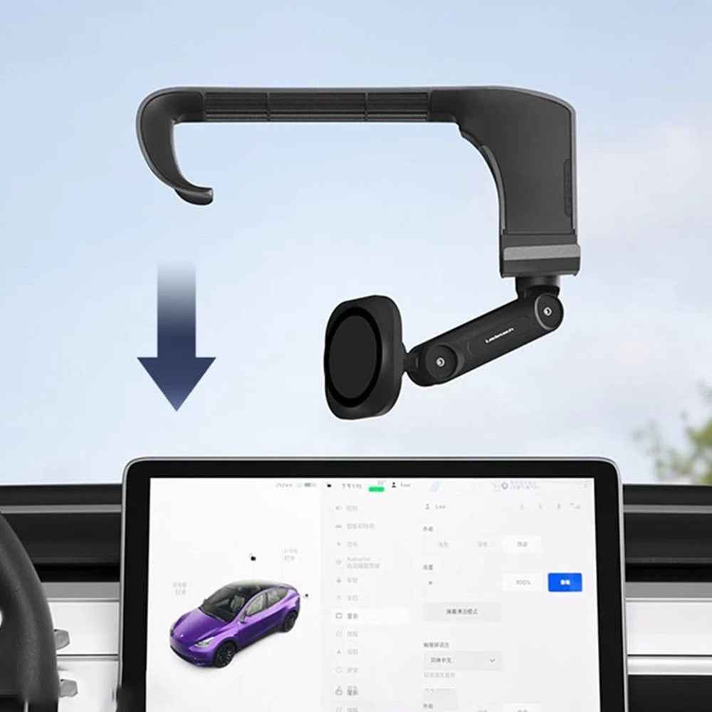 LD-TS1-M4 For Tesla Model 3  /  Y Central Control Screen Magnetic Cell Phone Holder Car 15W Wireless Charger Adjustable Phone Mount