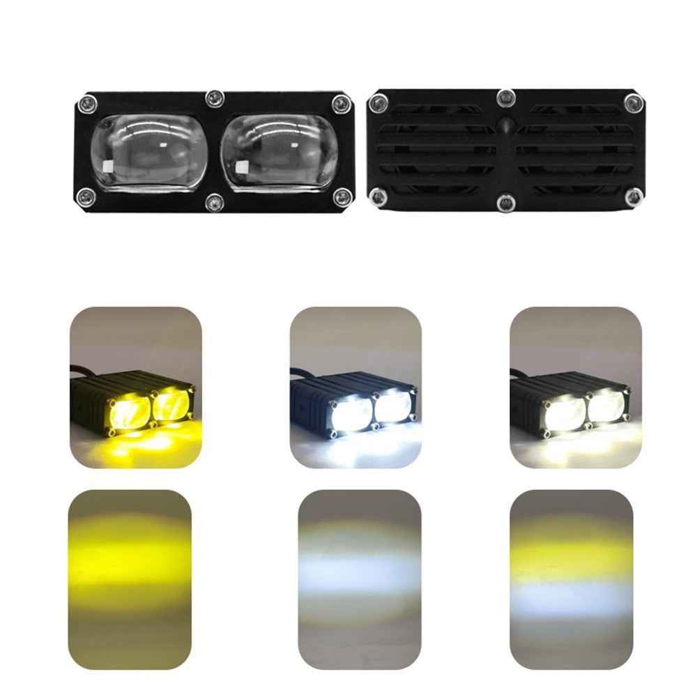 V72 2-LED Motorcycle Fog Light High Power Waterproof LED Headlight for Off-Road Truck SUV