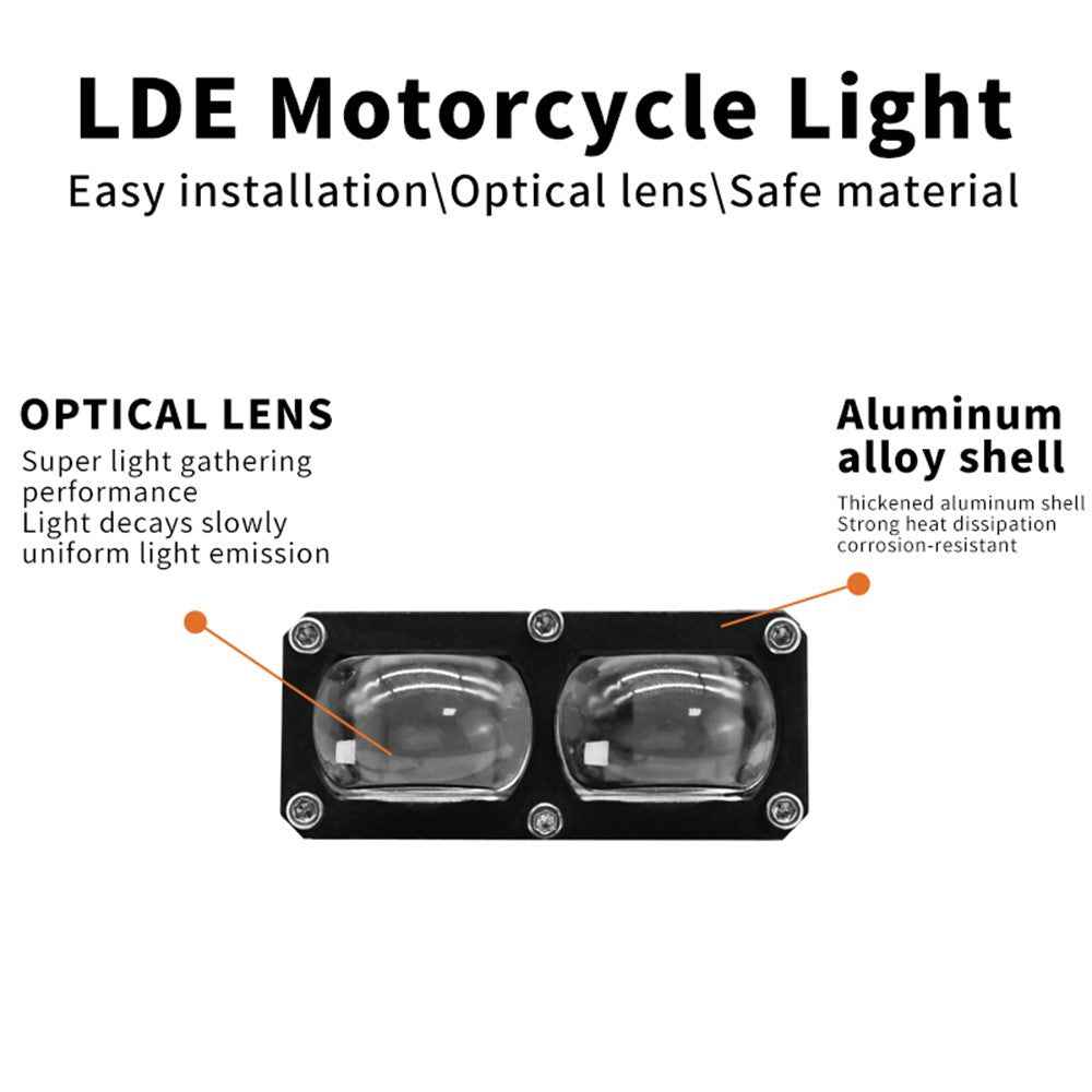 V72 2-LED Motorcycle Fog Light High Power Waterproof LED Headlight for Off-Road Truck SUV