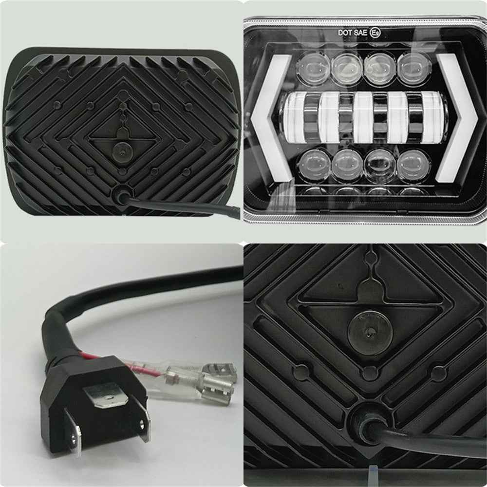 7 Inch LED Headlight with Arrow Turn Signals High Low Beam Offroad Driving Light Daytime Running Lamp