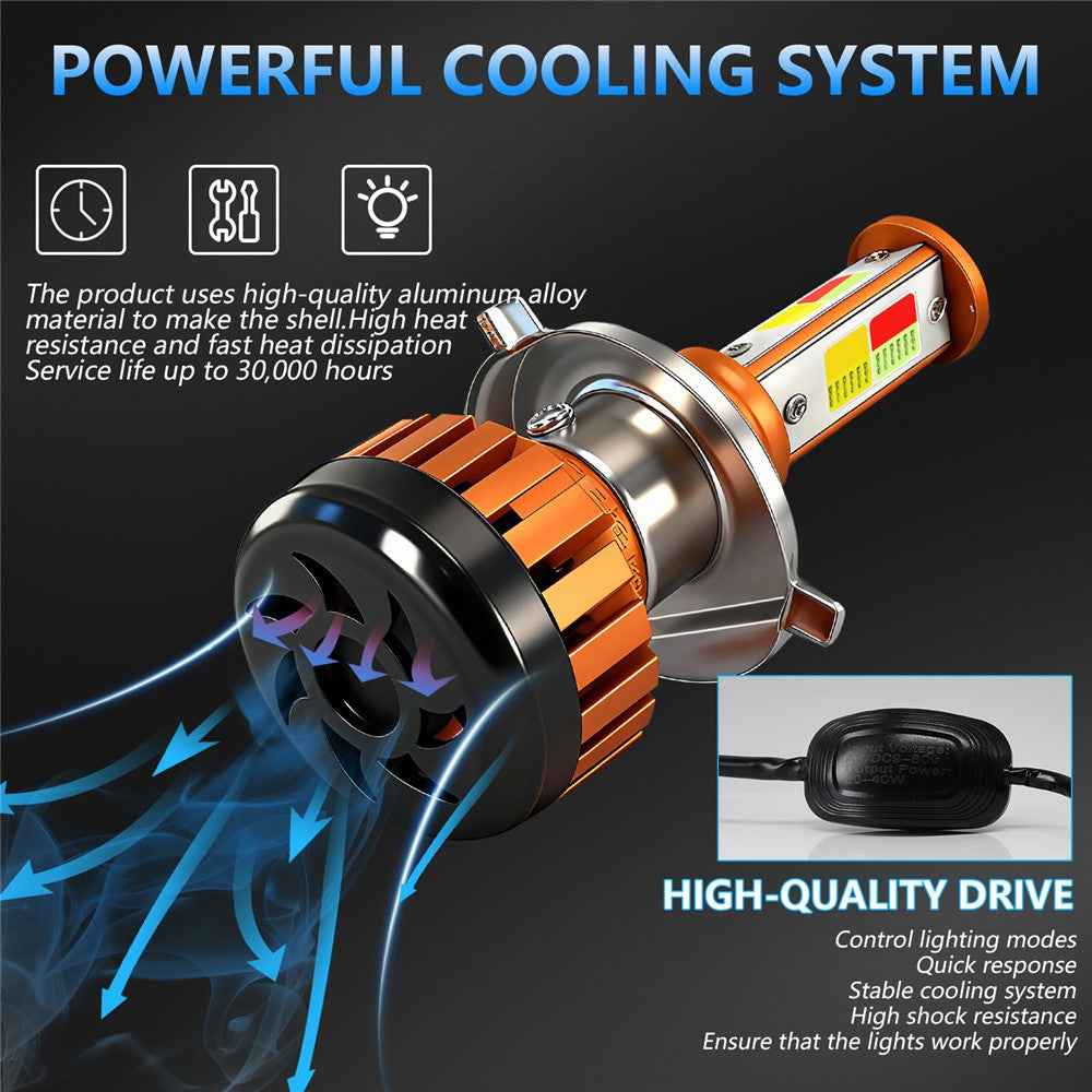 C01 Yellow White Blue Red Multi Color LED Spotlight IP67 Waterproof Aluminum Alloy Motorcycle Headlight