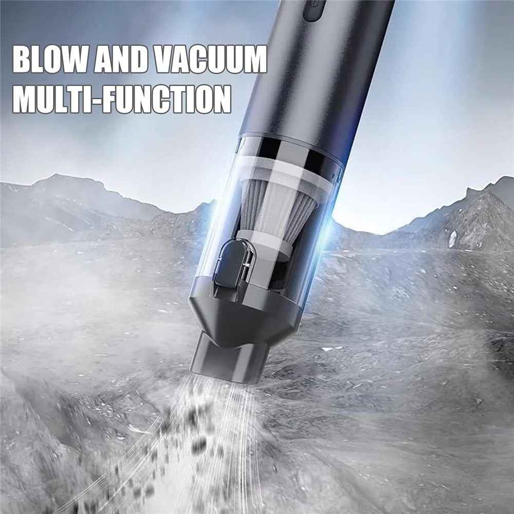 Portable Car Vacuum Cleaner 16000Pa High Suction Handheld Cordless Vacuum Blower for Auto / Home Cleaning - Black  /  Orange