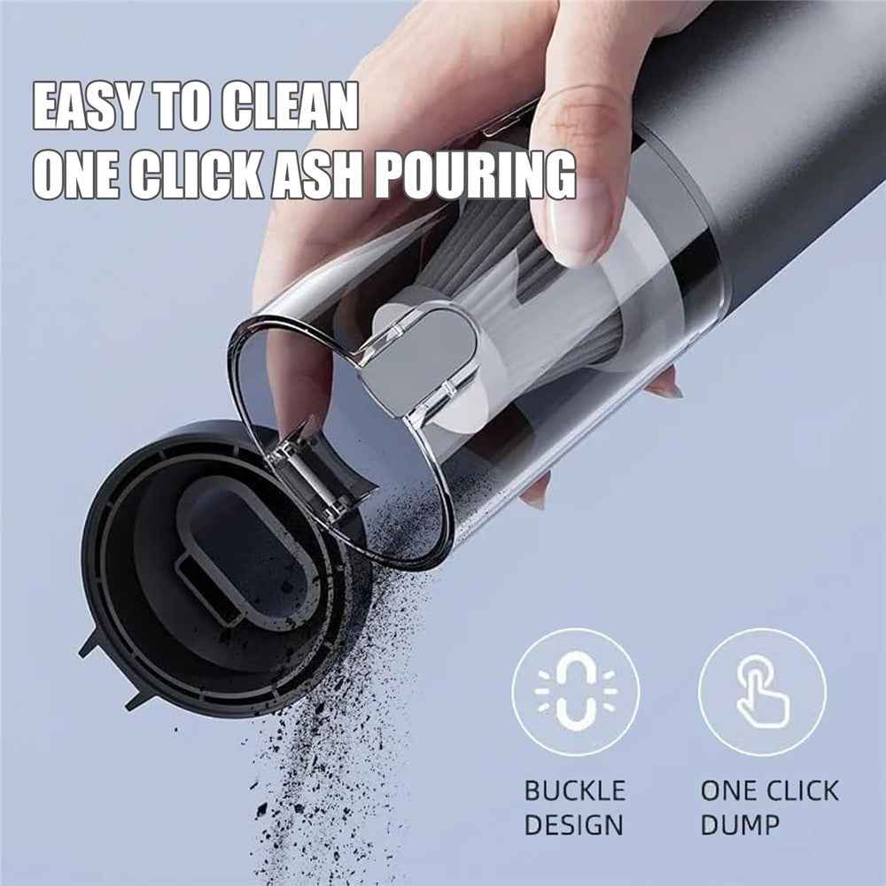 Portable Car Vacuum Cleaner 16000Pa High Suction Handheld Cordless Vacuum Blower for Auto / Home Cleaning - Black  /  Orange