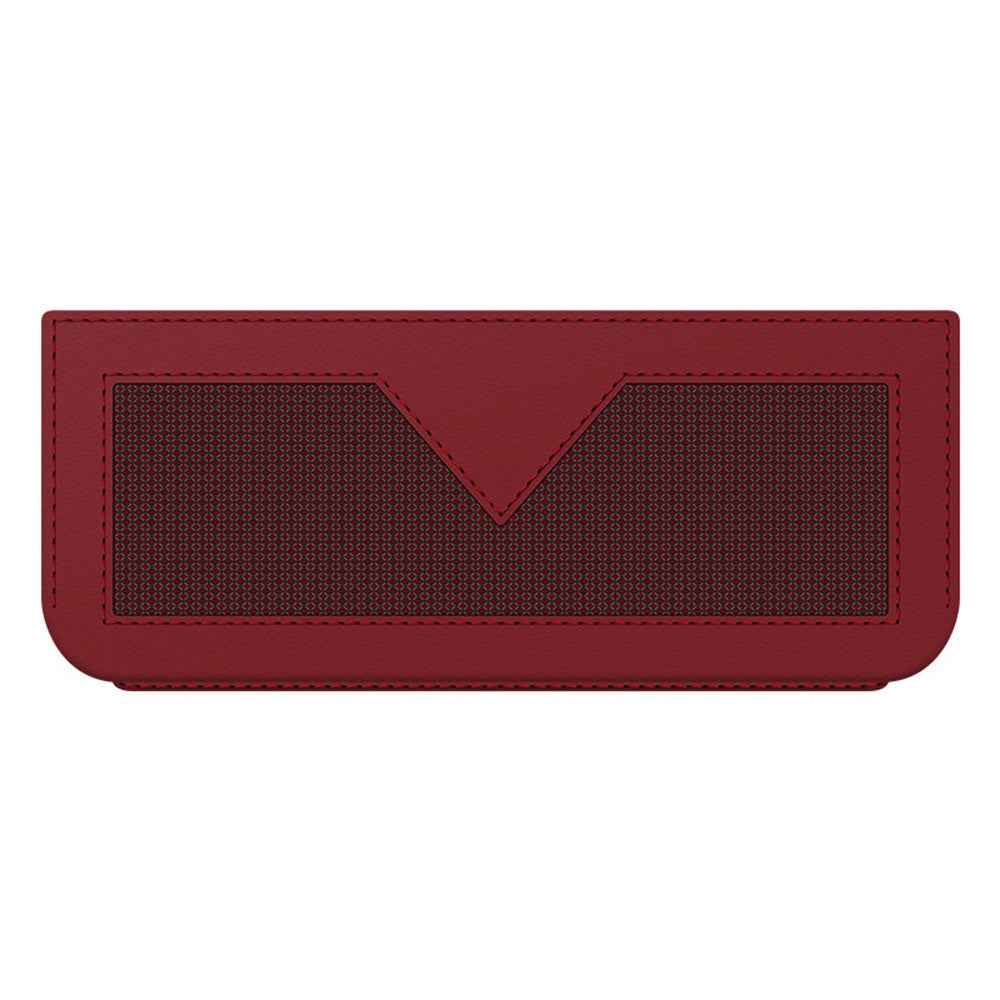 PU Leather Car Storage Bag Multi-Functional Mesh Pouch Adhesive Phone Holder for Vehicle Interior Organization - Red