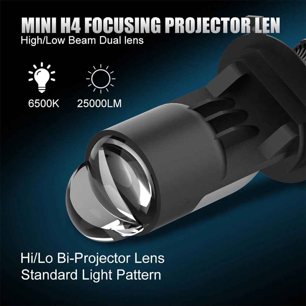 H4 Dual Beam Car LED Headlight High Power Focused Light for Motorcycles and Automotive