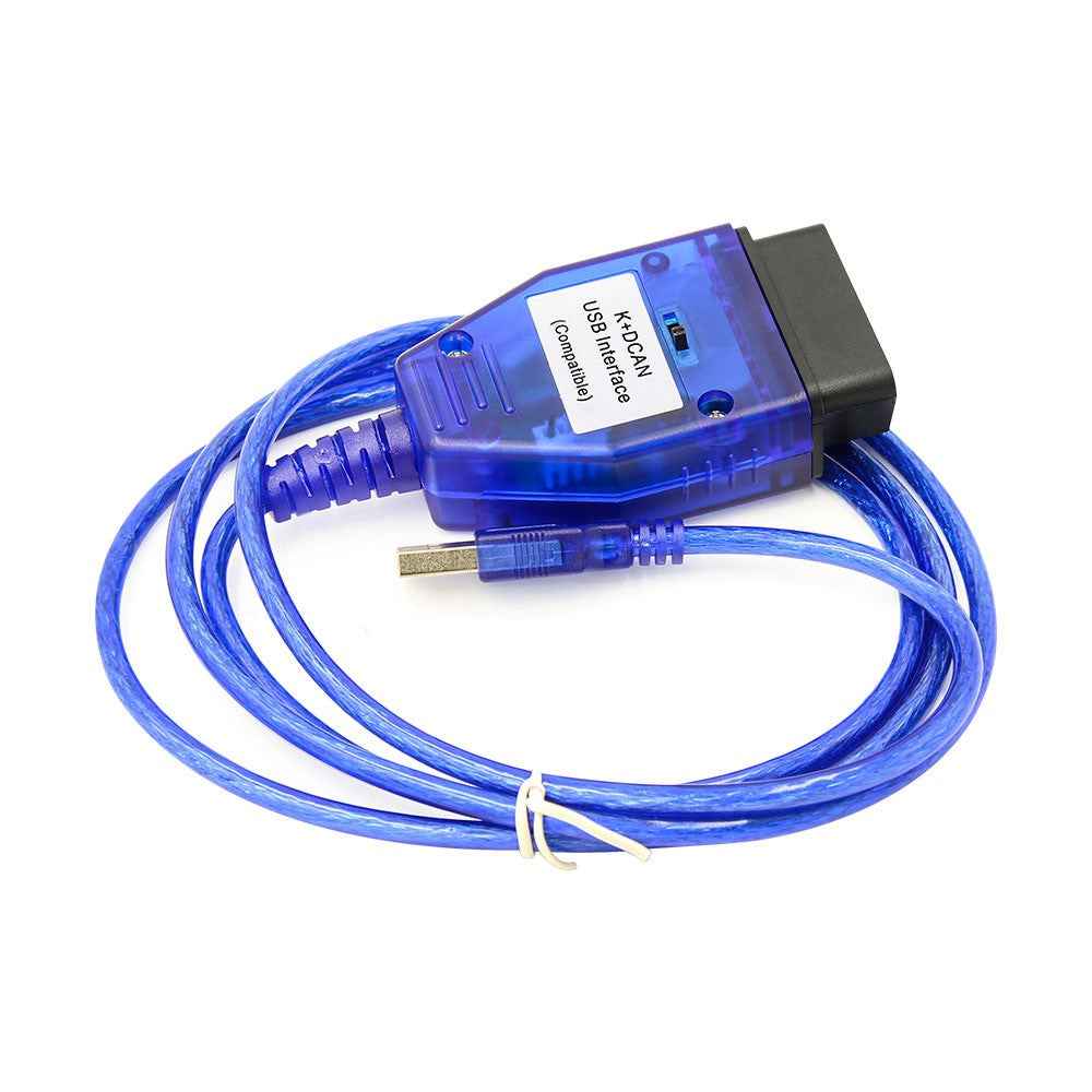 K + DCAN K-CAN FTDI Chip for E60 / E61 / E83 / E81 / E87 OBD2 Auto Car Diagnostic Tool OBD 2 Scanner USB Interface Cable - Blue