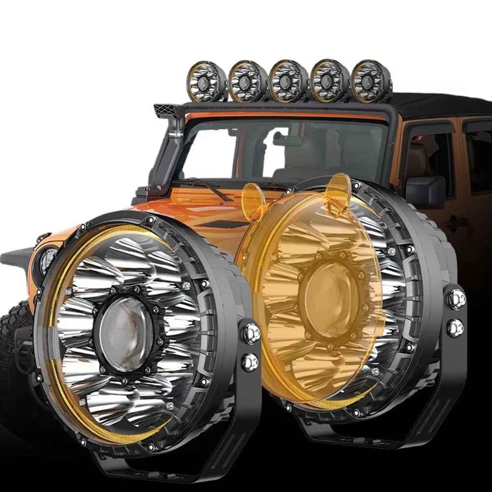 5 Inch LED Spotlight High Power Laser Beam Light Off-road Vehicle Modified Parts for Motorcycle Car - White Light / Lamp Cover