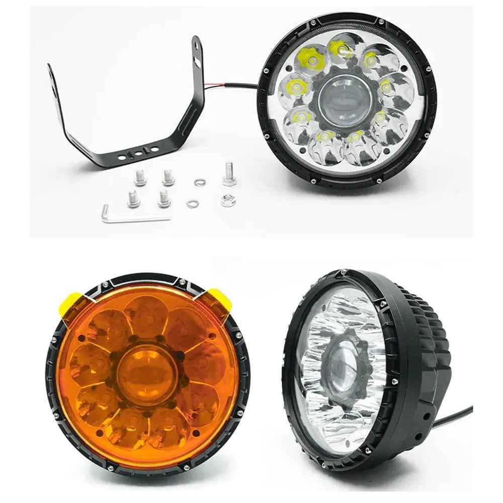 5 Inch LED Spotlight High Power Laser Beam Light Off-road Vehicle Modified Parts for Motorcycle Car - White Light / Lamp Cover