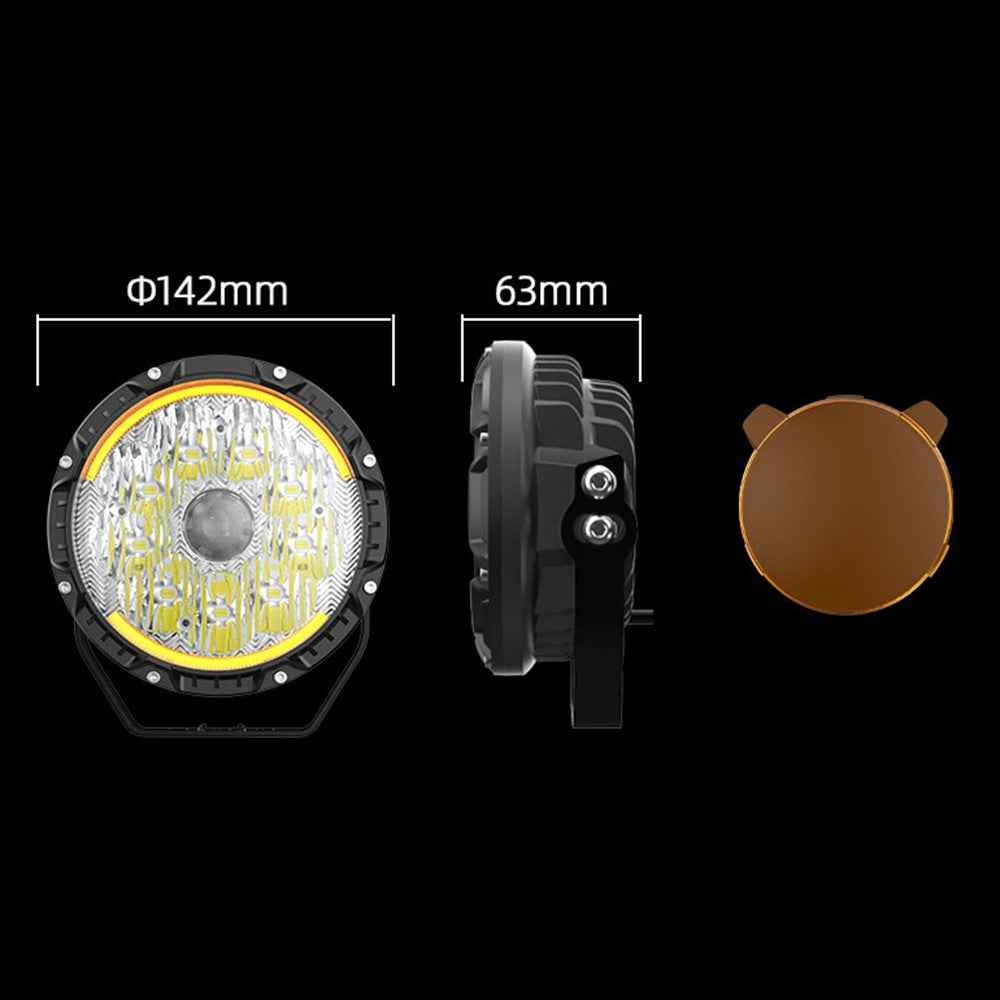 5 Inch LED Spotlight High Power Laser Beam Light Off-road Vehicle Modified Parts for Motorcycle Car - White Light / Lamp Cover