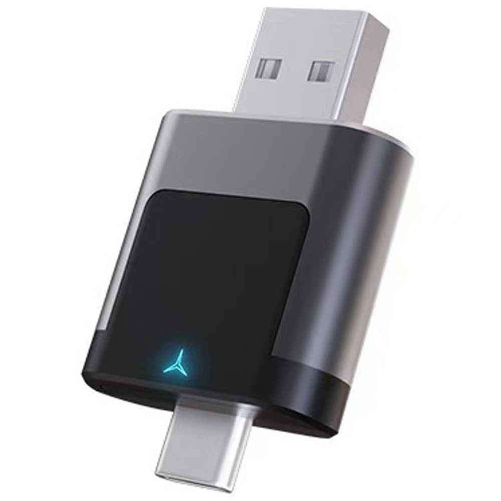 306AC 2 in 1 USB + Type-C Wireless CarPlay Android Auto Adapter for iPhone  /  Android Phones Wired to Wireless Dongle