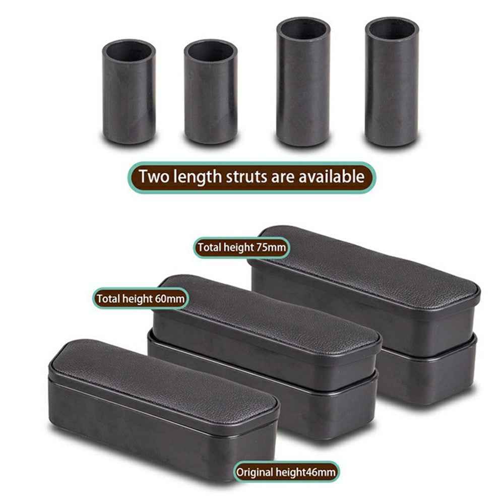 Multi-Functional Storage Car Armrest Elbow Pad Height-Adjustable Vehicle Armrest Box Cushion - Brown