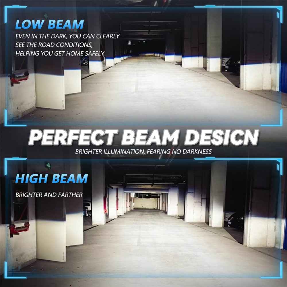 T02 1Pc 2.5 Inch Blue Film Lens Glare Free High Brightness Spotlight High Low Beam Car Headlight