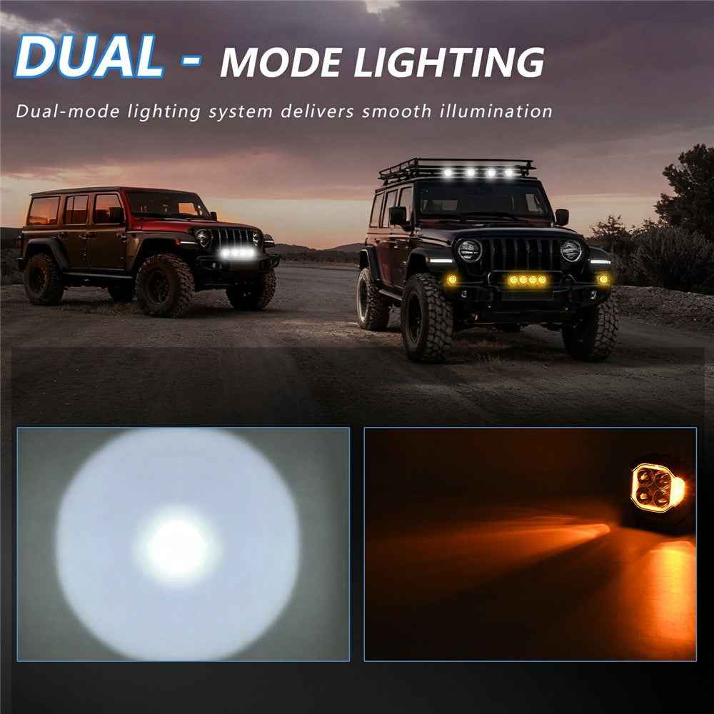 E8 1Pc 40W LED Off-Road Spotlight IP68 Waterproof Aviation Grade Aluminum Alloy Angel Eyes Car Flood Lamp
