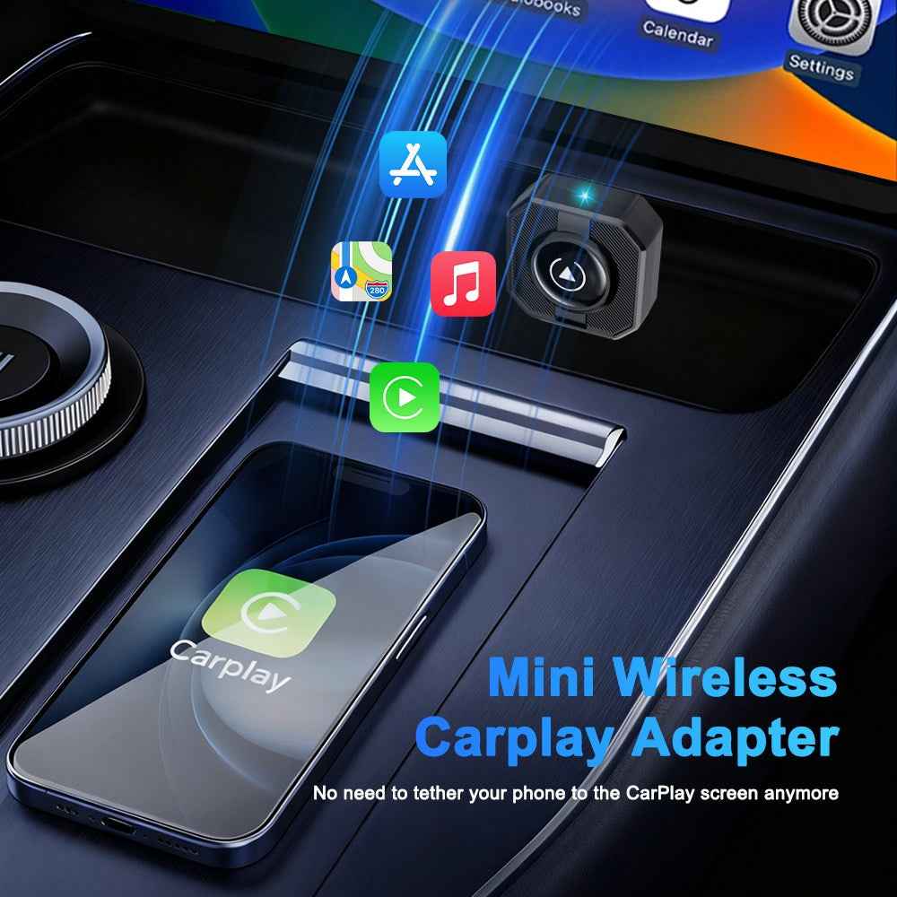 M32 2 in 1 AI Box Wireless Car Adapter for Car Play / Android Auto Vehicles Wired to Wireless Converter - Black
