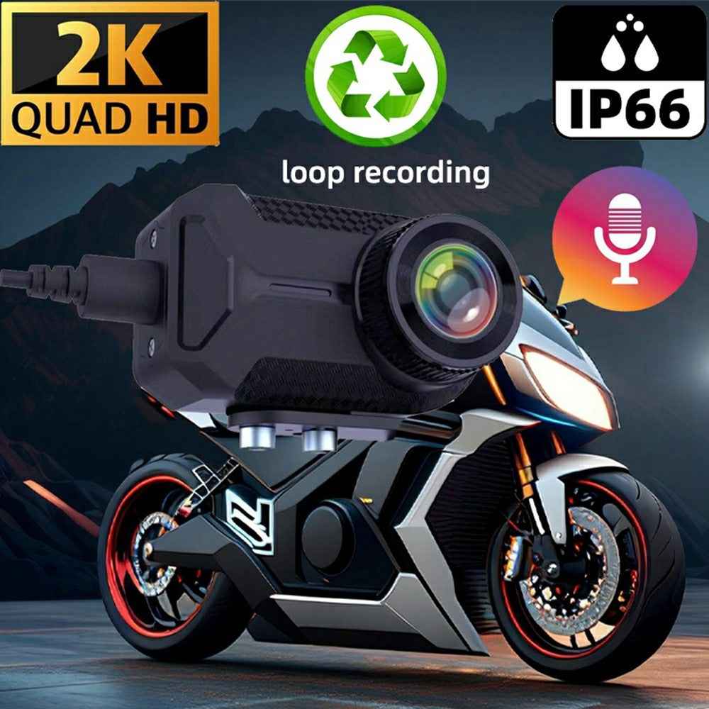 1080P HD Motorcycle Dash Cam IP66 Waterproof 170 Degree Wide Angle WiFi Camera for Riding Recording
