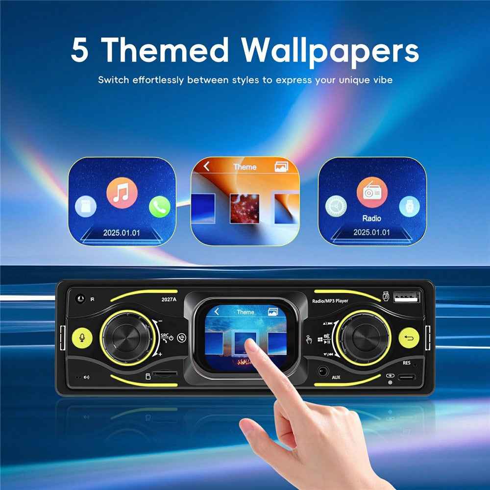2027A 2.17 Inch Touch Screen Single DIN Car Stereo Multimedia Player Bluetooth-compatible FM / AM Radio with Steering Wheel Control