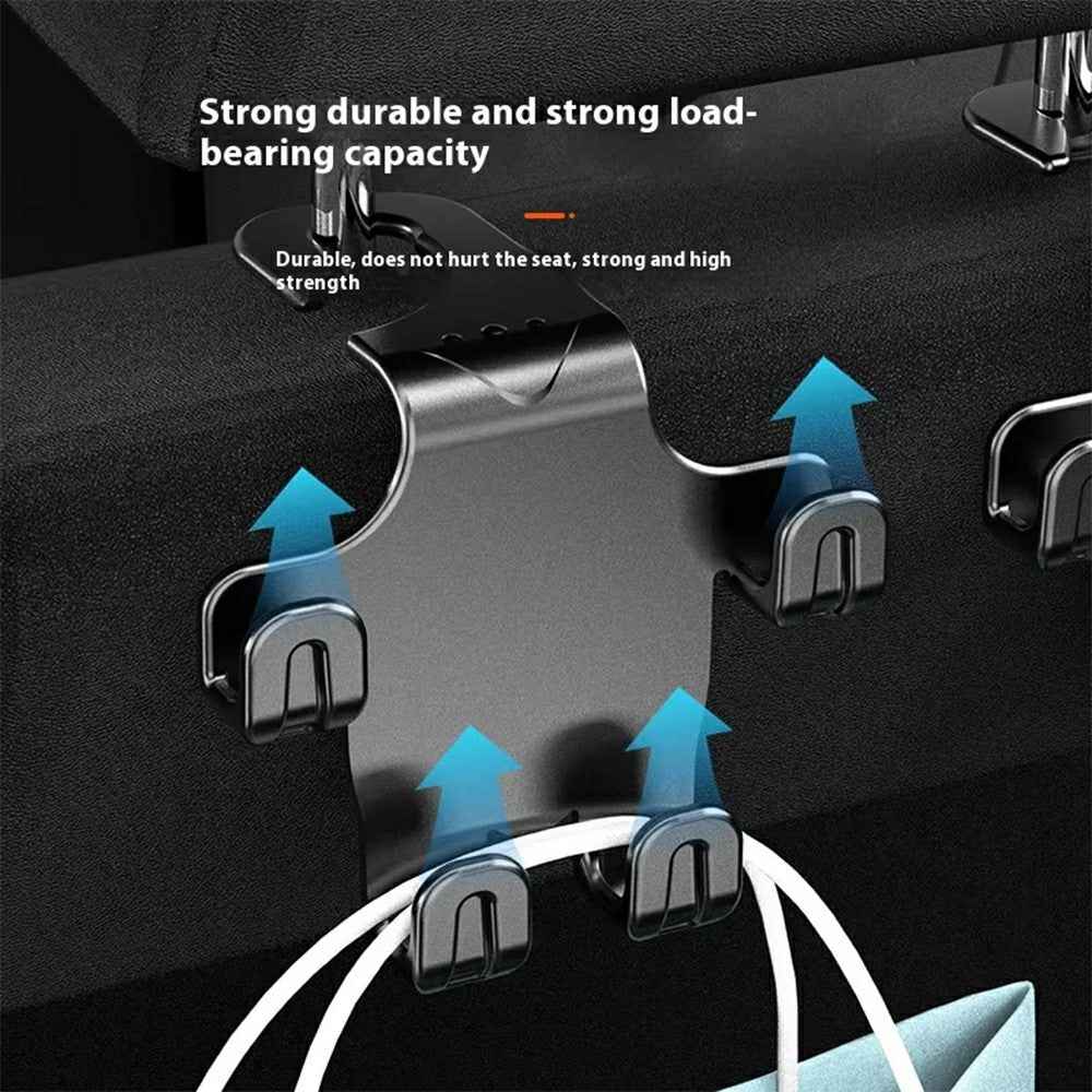 Car Seat Back Hook Multi-Functional Creative Storage Organizer for Car Interior Rear Seat Car Phone Holder - Black