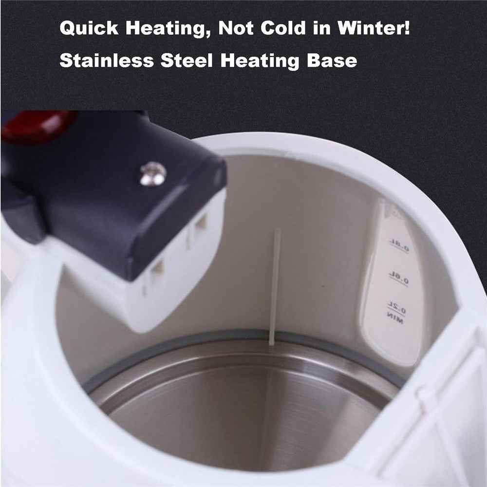 12V Portable Car Electric Water Kettle 1L 150W Fast Boiling Tea Kettle with Cigarette Lighter Cord (BPA Free, No FDA) - White