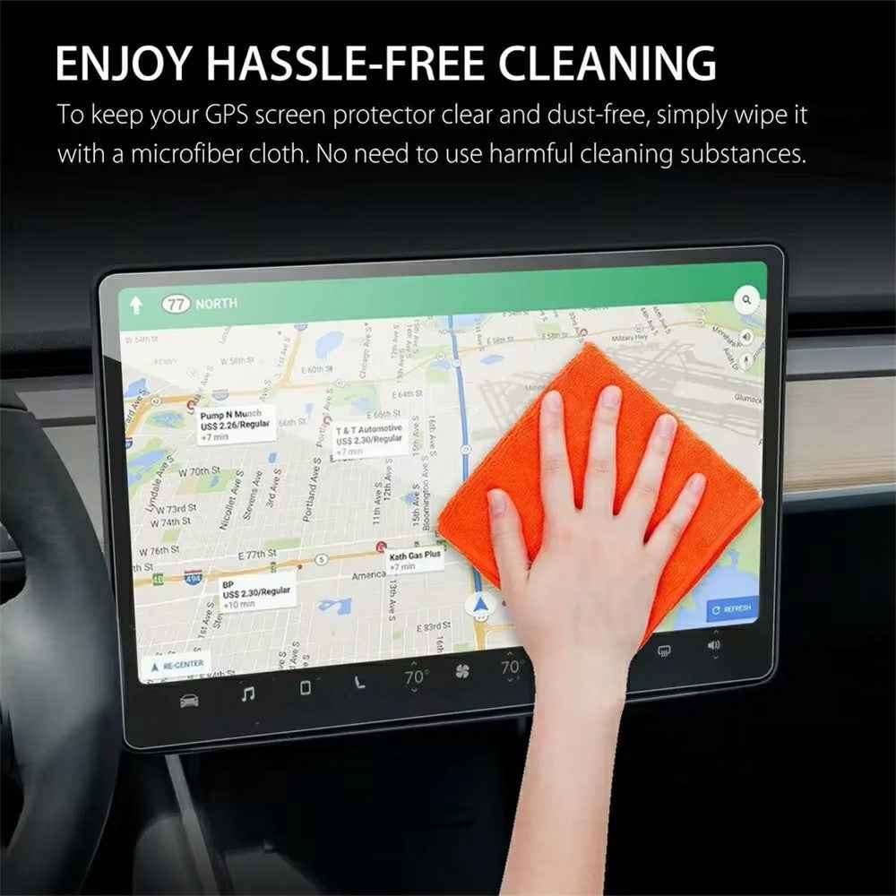 For Tesla Model 3 / Y (2023-2025) 15.4 Inch Car GPS Navigation Screen Protector Tempered Glass Film