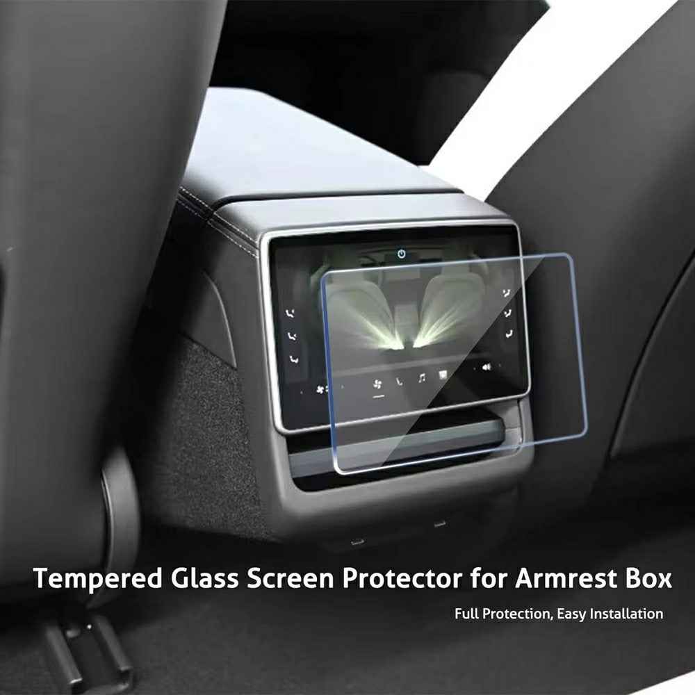 2Pcs / Set For Tesla Model 3 / Y (2023-2025) 15.4 Inch Front and 8 Inch Rear Screen Protector Anti-Glare Tempered Glass Film
