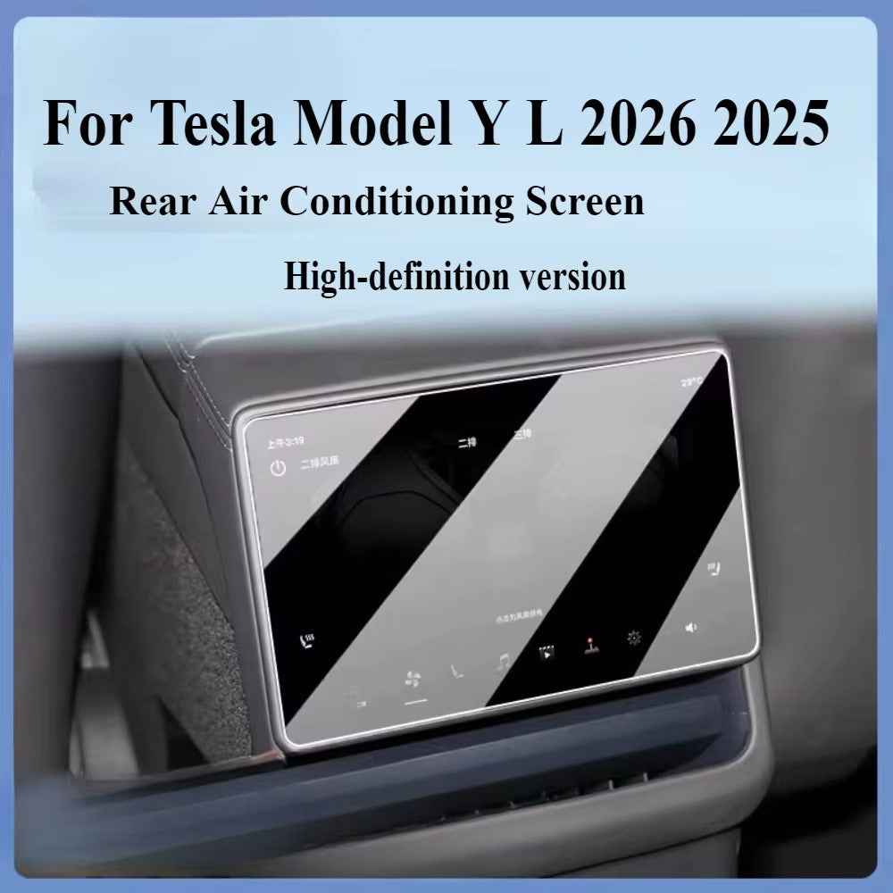 2Pcs / Set For Tesla Model Y L 2025-2026 16 Inch Screen Protector Front and Rear Anti-Glare Tempered Glass Film