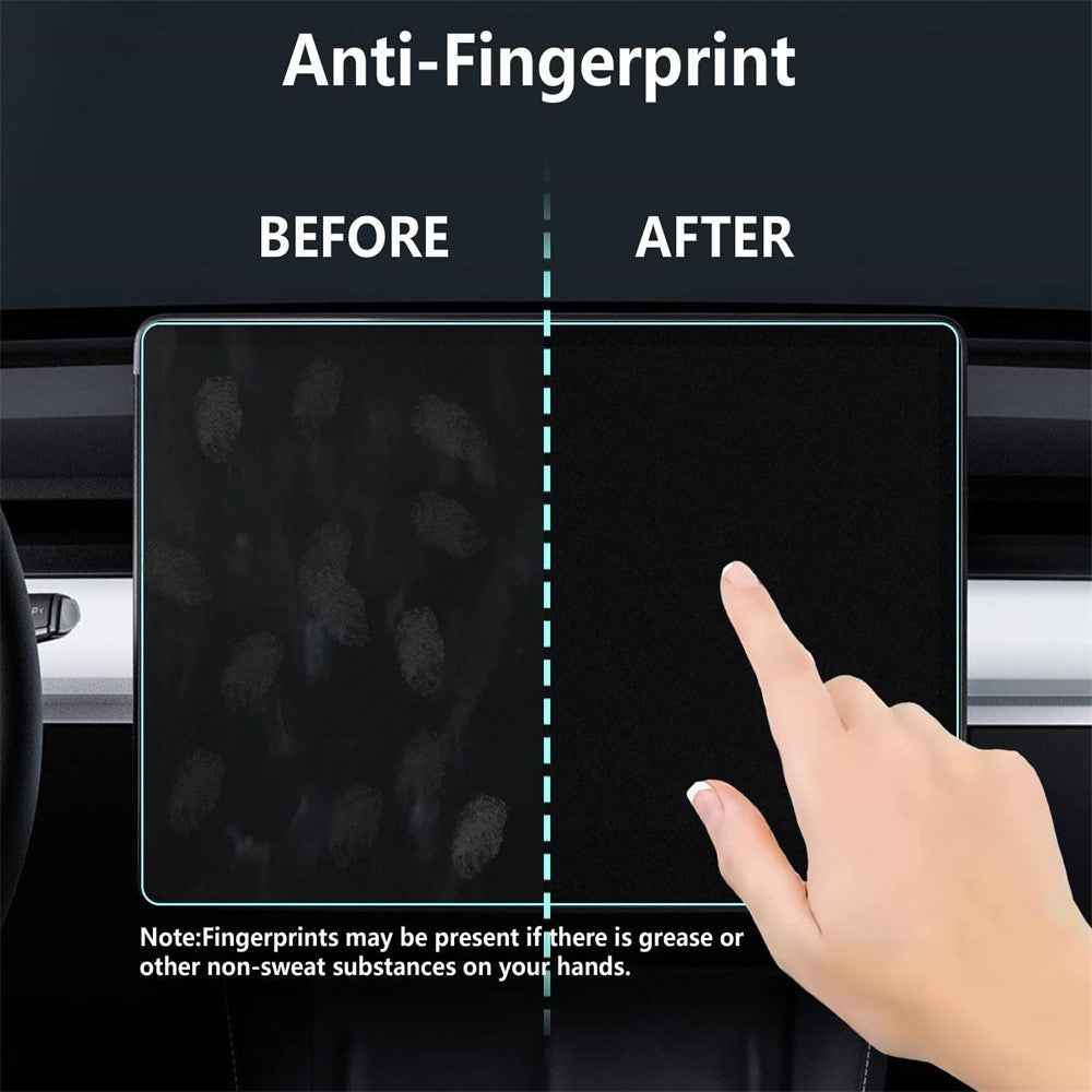 2Pcs / Set For Tesla Model Y L 2025-2026 16 Inch Screen Protector Front and Rear Anti-Glare Tempered Glass Film