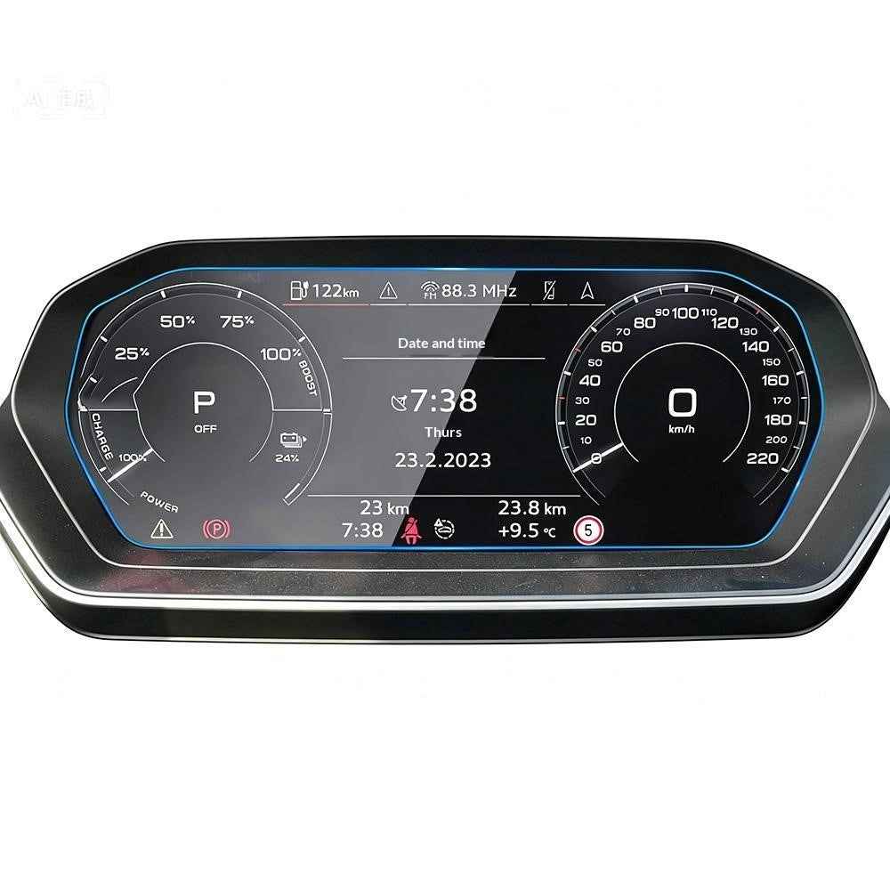 For Q4 e-tron 2022-2024 10.25 Inch Dashboard Screen Protector Anti-Fingerprint Tempered Glass Film
