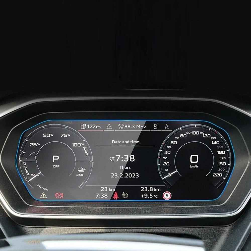 For Q4 e-tron 2022-2024 10.25 Inch Dashboard Screen Protector Anti-Fingerprint Tempered Glass Film